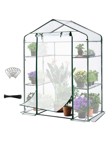 Invernadero Quictent Mini 1.45x0.74x1.96 m con Puerta Malla