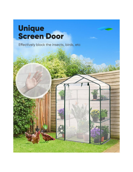 Invernadero Quictent Mini 1.45x0.74x1.96 m con Puerta Malla