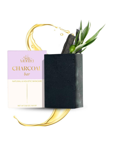 Barra de Jabón de Carbón Activado Skin Mantra 100g - Natural y Vegano