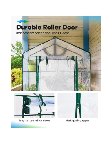 Invernadero Quictent Mini 1.45x0.74x1.96 m con Puerta Malla