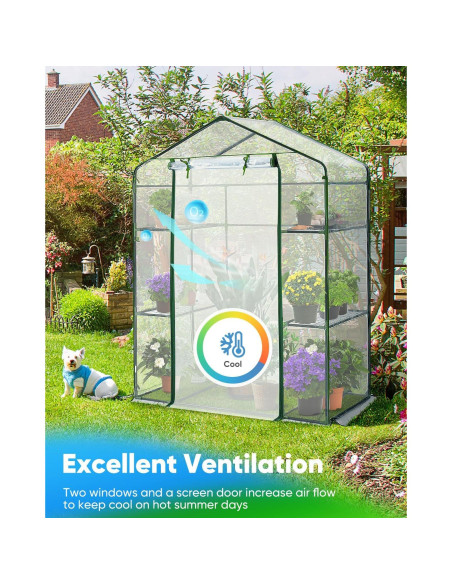 Invernadero Quictent Mini 1.45x0.74x1.96 m con Puerta Malla