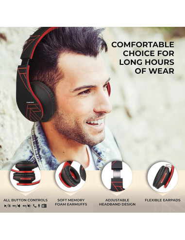 Auriculares Inalámbricos PowerLocus P2 - 1 Roja y 1 Rosa/Dorado