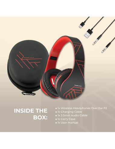 Auriculares Inalámbricos PowerLocus P2 - 1 Roja y 1 Rosa/Dorado