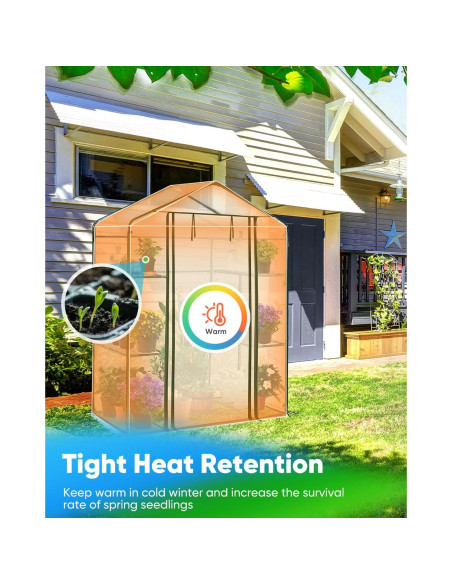 Invernadero Quictent Mini 1.45x0.74x1.96 m con Puerta Malla