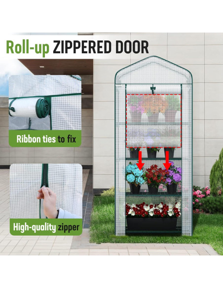 Invernadero Mini WORKPRO 4 Niveles 68.58x48.26x160 cm