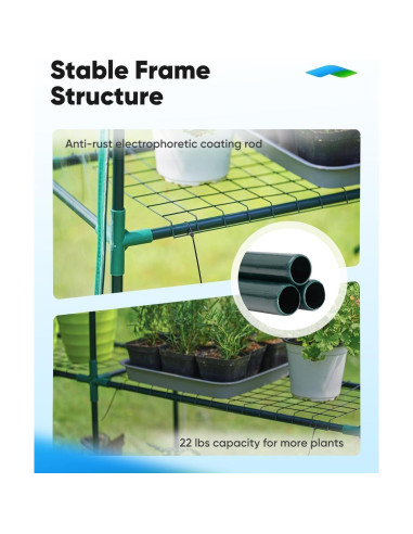 Invernadero Quictent Mini 1.45x0.74x1.96 m con Puerta Malla