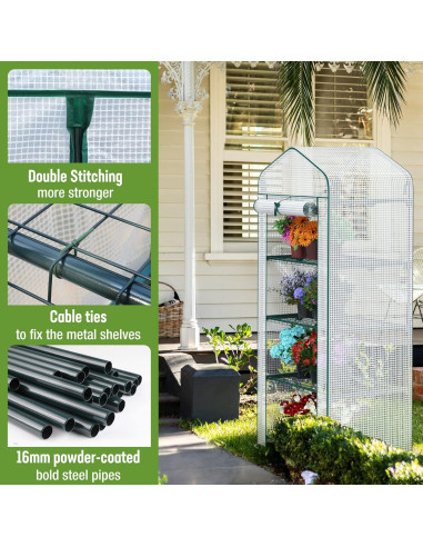 Invernadero Mini WORKPRO 4 Niveles 68.58x48.26x160 cm