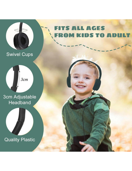 Auriculares para Niños ZHENWAY 25 Unidades 003 Negros
