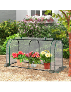 Invernadero Mini Portátil Happygrill 118x55x60 cm Blanco 2