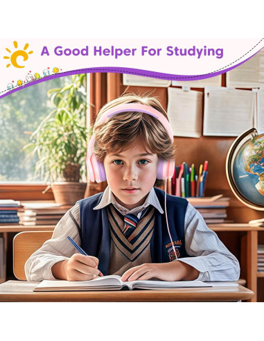 Auriculares INFURTURE CH5 USB C/3.5mm para Niños Rosa