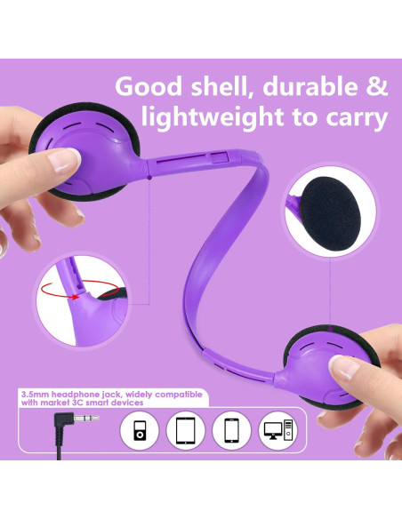 30 Auriculares para Estudiantes TJZXGUI 3.5mm Multicolor