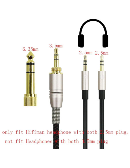 Cable de Reemplazo NEW NEOMUSICIA 1.2m Doble Jack 2.5mm para Hifiman