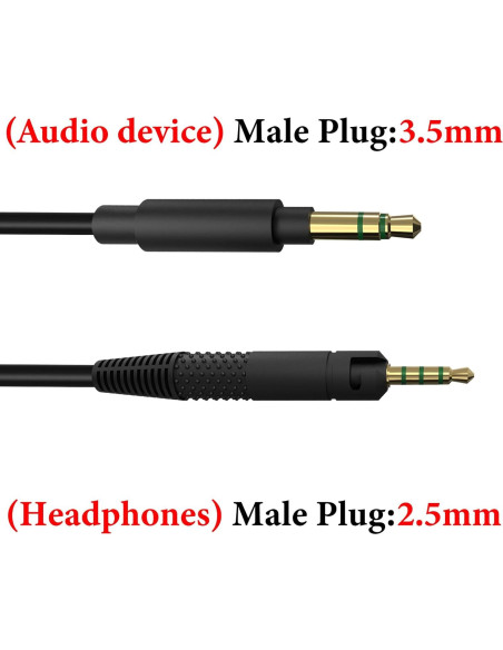 Cable de Audio Geekria 1.7m para Auriculares Sennheiser