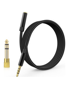 Cable de extensión de audio 3.5mm Auhsuxo con adaptador 6.35mm