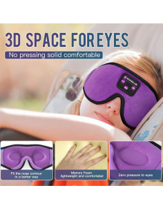 Máscara de Sueño Bluetooth Boodlab con Altavoces Estéreo 2