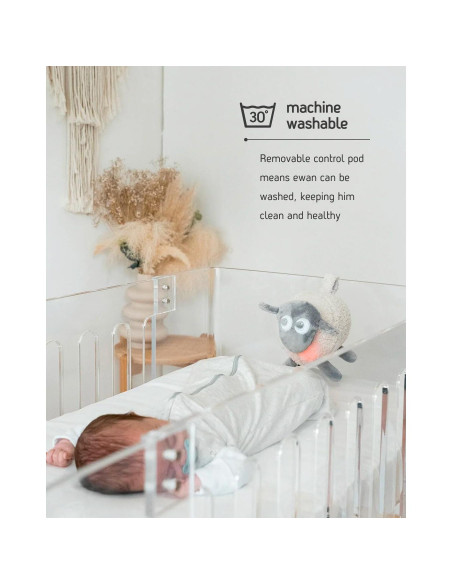 Ewan Deluxe Máquina de Sonido Blanco para Bebés Gris - Sensor Llanto