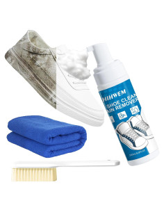 Kit Limpiador de Zapatos 3-en-1 con Espuma y Cepillo