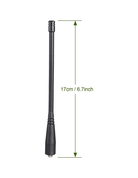Antena Bingfu VHF UHF 136-470MHz 3dBi SMA Femenina Paquete de 2