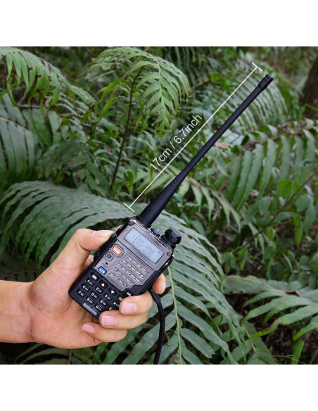 Antena Bingfu VHF UHF 136-470MHz 3dBi SMA Femenina Paquete de 2