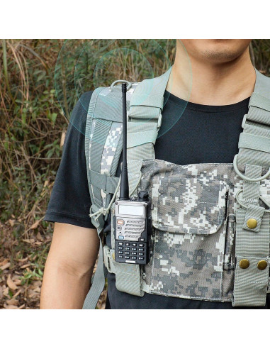 Antena Bingfu VHF UHF 136-470MHz 3dBi SMA Femenina Paquete de 2