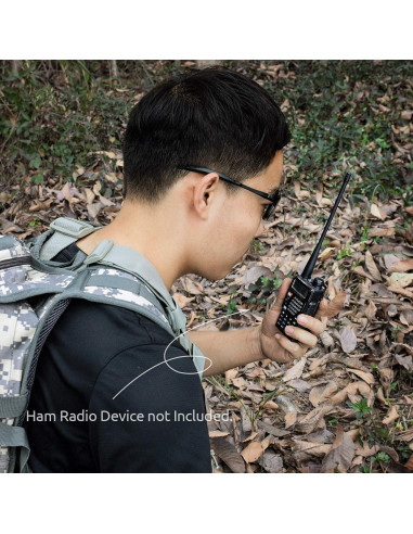 Antena Bingfu VHF UHF 136-470MHz 3dBi SMA Femenina Paquete de 2