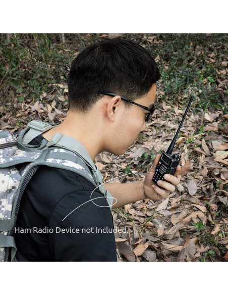 Antena Bingfu VHF UHF 136-470MHz 3dBi SMA Femenina Paquete de 2