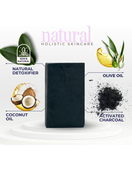 Barra de Jabón de Carbón Activado Skin Mantra 100g - Natural y Vegano