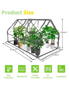 Invernadero Mini Portátil GreenGiggle 119.4x61x61cm PVC 2