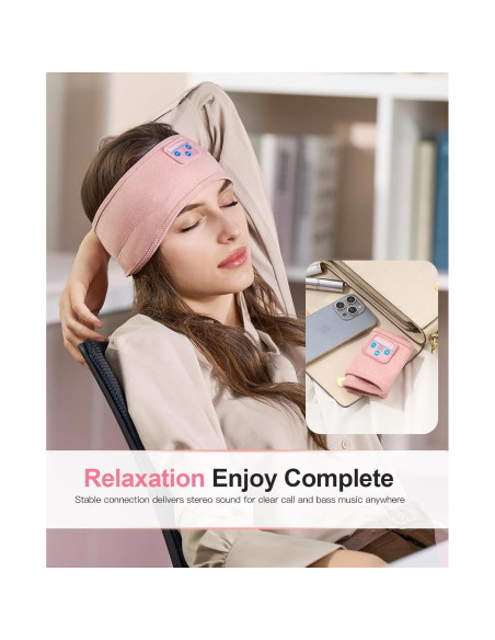 Auriculares Bluetooth para dormir Perytong diadema elástica Auriculares Bluetooth para dormir Perytong diadema elástica
