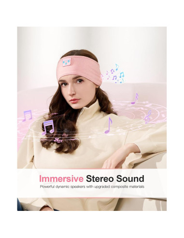 Auriculares Bluetooth para dormir Perytong diadema elástica