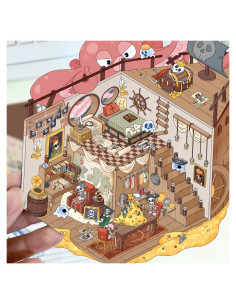 Calcomanías 3D YOKSAS Barco Pirata - Impermeables y Reutilizables