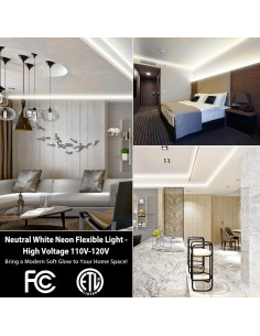 Cuerda de Luz LED Neon 10M Adlkirg IP65 Blanca Diurna 2