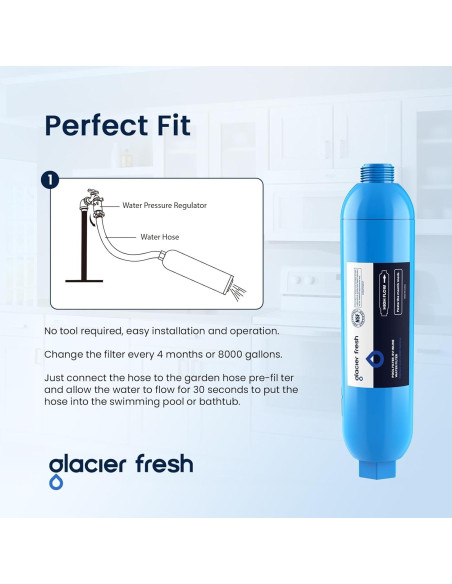 Filtro de Agua GLACIER FRESH para Manguera de Jardín 1 Cuenta
