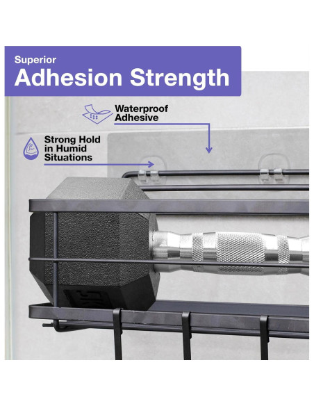 Caddy de Ducha KINCMAX 2 Pack Adhesivos Impermeables 30cm