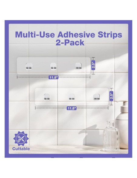 Caddy de Ducha KINCMAX 2 Pack Adhesivos Impermeables 30cm