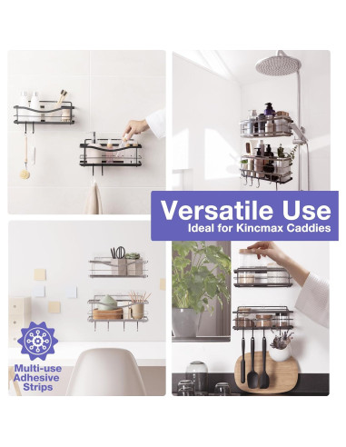 Caddy de Ducha KINCMAX 2 Pack Adhesivos Impermeables 30cm