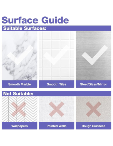 Caddy de Ducha KINCMAX 2 Pack Adhesivos Impermeables 30cm