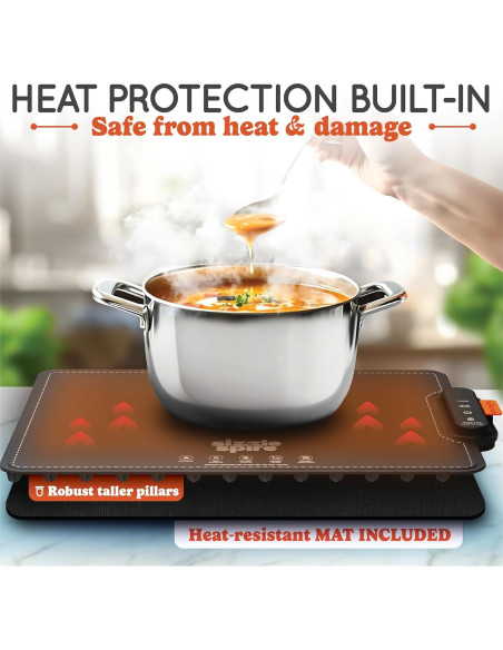 Bandeja Calentadora Eléctrica Sizzle Spire 2.28 kg 4 Temperaturas