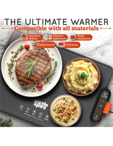 Bandeja Calentadora Eléctrica Sizzle Spire 2.28 kg 4 Temperaturas