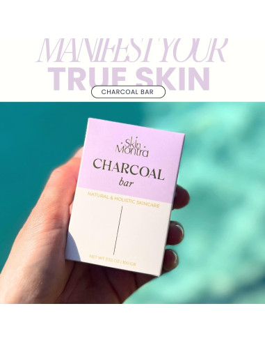 Barra de Jabón de Carbón Activado Skin Mantra 100g - Natural y Vegano