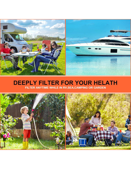 Filtro de Agua Inline WELLUCK RV Camper 2 Paquetes 5 Capas
