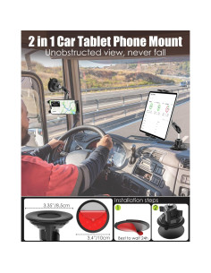 Soporte de Tableta Charchendo para Carro 4-13" Rotación 360 2