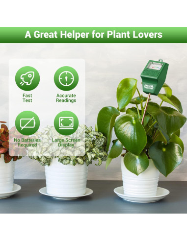 Medidor de Humedad de Suelo Dr.meter S10, Sin Baterías, Verde