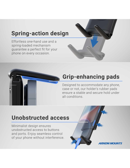 Soporte para teléfono Arkon Slim-Grip Ultra para iPhone y Galaxy