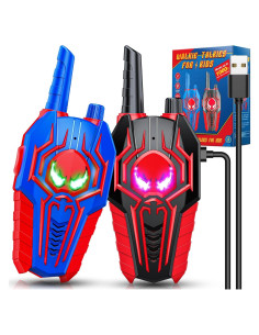 Walkie Talkies Recargables Spidolapse 2 Paquete Niños 3-9 Años