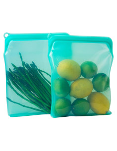 Bolsas de Almacenamiento Reutilizables BluePerlOne 1.89L - Silicona