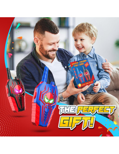 Walkie Talkies Recargables Spidolapse 2 Paquete Niños 3-9 Años