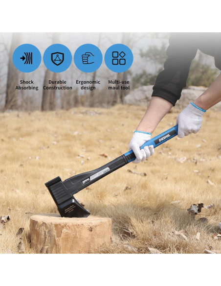 Hacha de Camping DESHIL 35.56 cm Acero Carbono Mango Nylon
