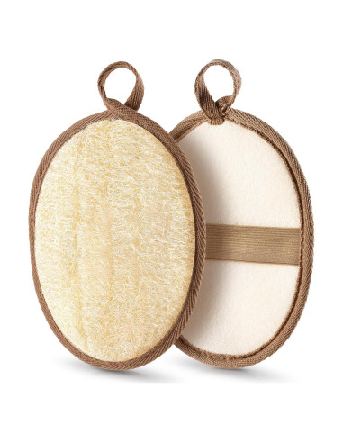 Esponja Exfoliante de Lufa Natural RIYNIBIY - 2 Piezas