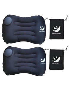 Set de 2 Almohadas Inflables 3BirdsHike para Camping - Negro